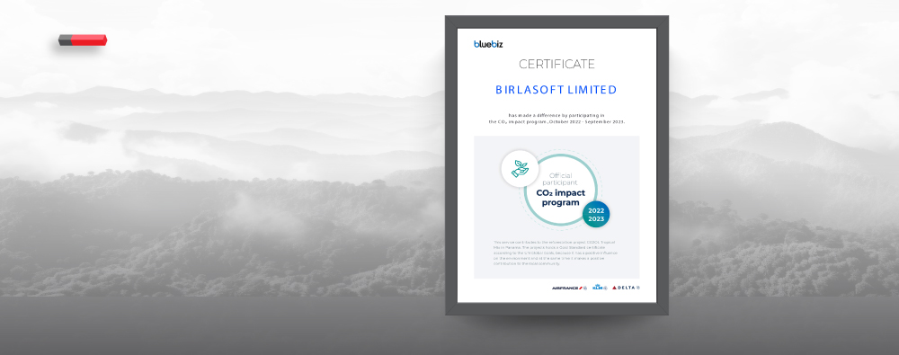 Birlasoft has been recognized as an official participant in the CO2 Impact Program 2022-23 for its positive contributions to the environment